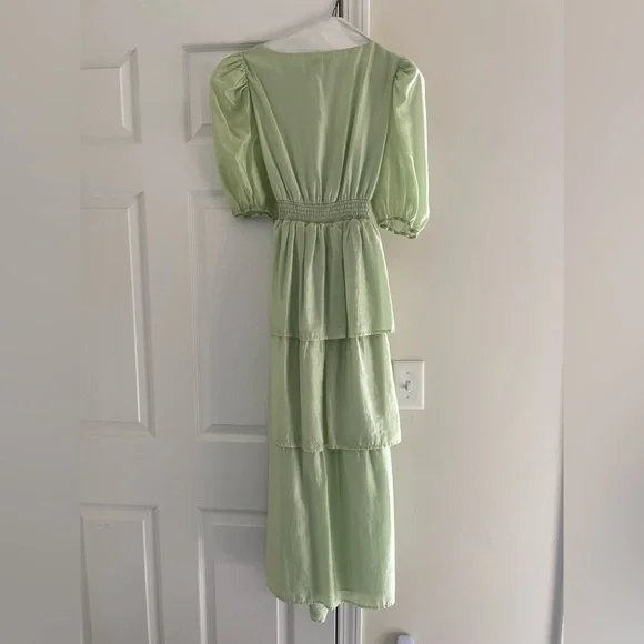 Wayf Tiered MIDI Dress, Seafoam, Size S - EUC! Worn once for a wedding! - Picture 7 of 8